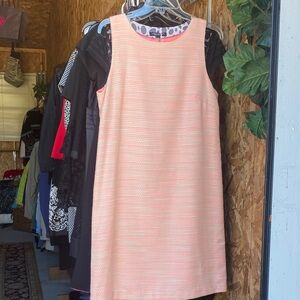 Tahari Peach Textured Dress